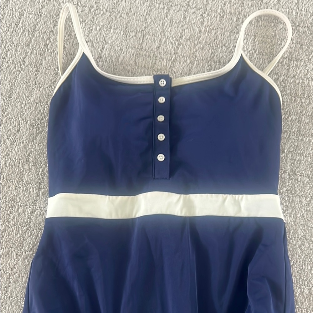 Boden Navy and White Women's One Piece Swimsuit